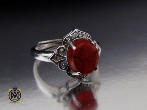 00 انگشتر عقیق یمن طرح تینا زنانه - کد 2249 - تصویر 6