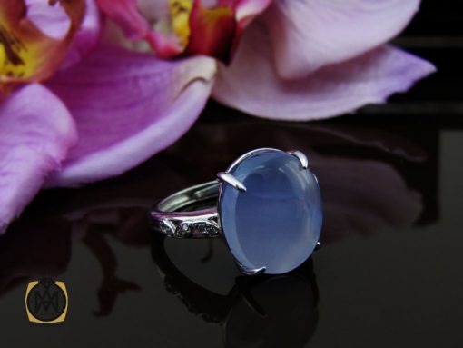 انگشتر عقیق کبود یمن طرح سانیا زنانه - کد 2256 - تصویر 6