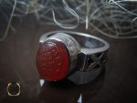 00 انگشتر عقیق یمن با حکاکی و من یتق الله مردانه - کد 10485 - تصویر 6