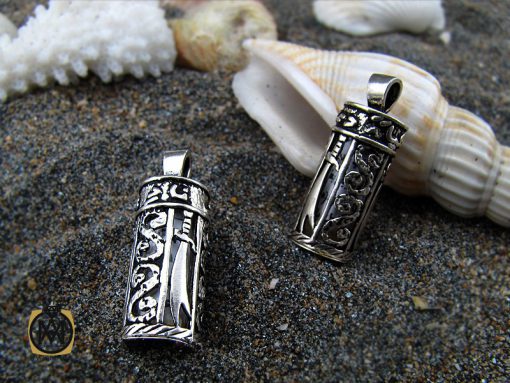 مدال جادعایی نقره حرز امام جواد (ع) طرح ذوالفقار - کد 3247 - تصویر 5