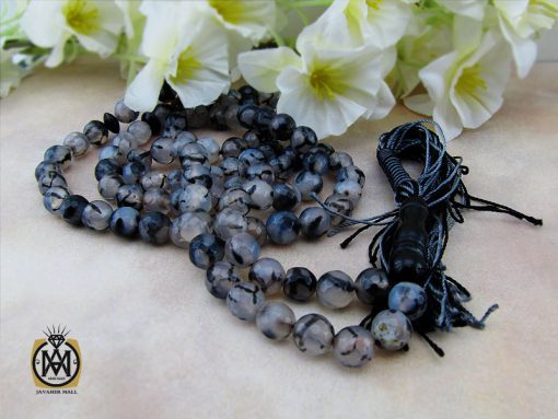 تسبیح 101 دانه عقیق شجر درشت - کد 4224 - تصویر 6