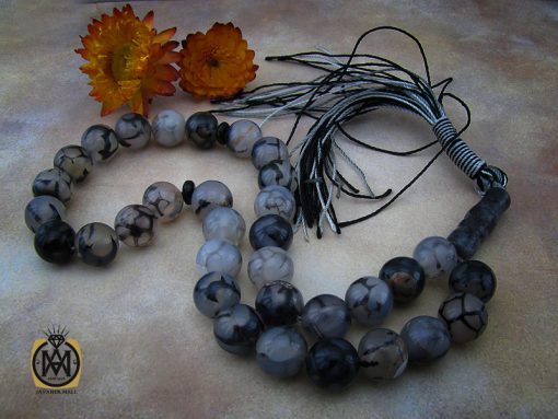 تسبیح 33 دانه عقیق شجر درشت - کد 4225 - تصویر 6