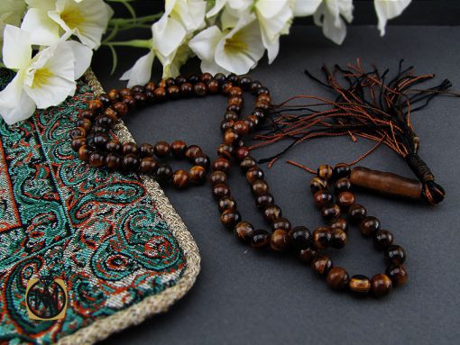 تسبیح 101 دانه چشم ببر متوسط - کد 4228 - تصویر 6