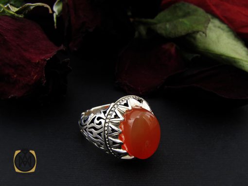 00 انگشتر عقیق یمن مردانه هنر دست استاد صانعی - کد 10407 - تصویر 6