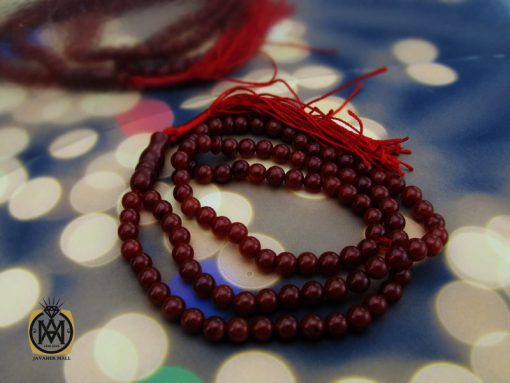 تسبیح 101 دانه عقیق قرمز متوسط - کد 4239 - تصویر 6