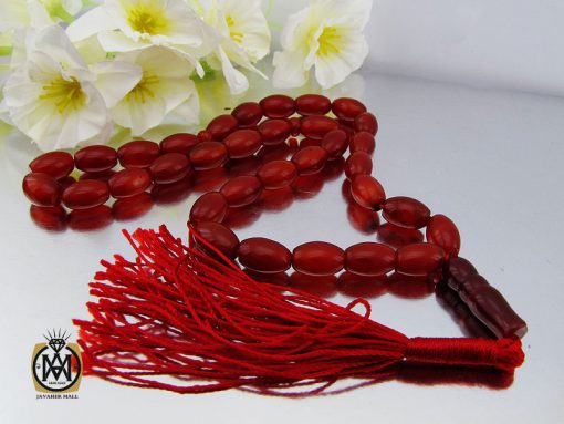 تسبیح 33 دانه هلی عقیق قرمز - کد 4240 - تصویر 6