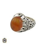 1 انگشتر عقیق یمن مردانه هنر دست استاد صانعی - کد 10408