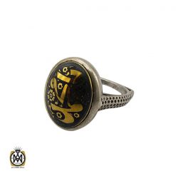 انگشتر حدید صینی با حکاکی یا محمد زنانه - کد 2173 انگشتر حدید صینی با حکاکی یا محمد زنانه - کد 2173