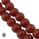 تسبیح 101 دانه عقیق قرمز متوسط - کد 4239