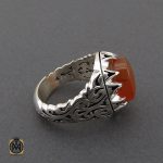 2 انگشتر عقیق یمن مردانه هنر دست استاد صانعی - کد 10408 - تصویر 2