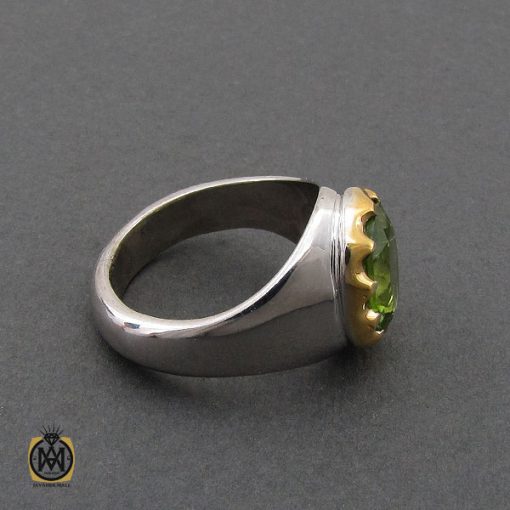 انگشتر زبرجد مردانه هنر دست استاد شرفیان - کد 10450 - تصویر 2