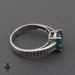 انگشتر توپاز سبز طرح آرامش زنانه - کد 2162 انگشتر توپاز سبز طرح آرامش زنانه - کد 2162