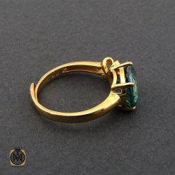 انگشتر توپاز سبز طرح مهسان زنانه - کد 2186 انگشتر توپاز سبز طرح مهسان زنانه - کد 2186