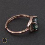 2 انگشتر توپاز سبز طرح شیدا زنانه - کد 2191 - تصویر 2