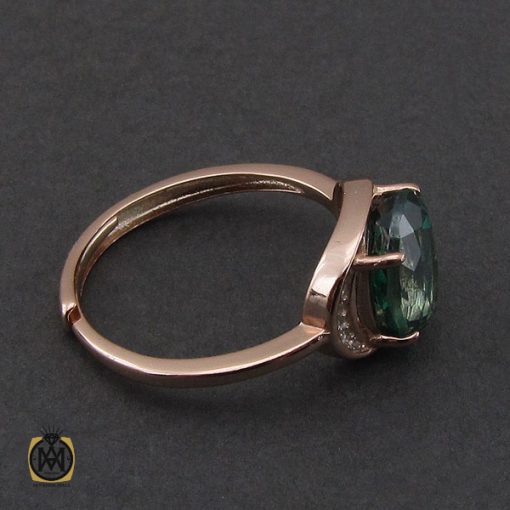 انگشتر توپاز سبز طرح شیدا زنانه - کد 2191 - تصویر 2