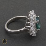 2 انگشتر توپاز سبز طرح سامینا زنانه - کد 2192 - تصویر 2