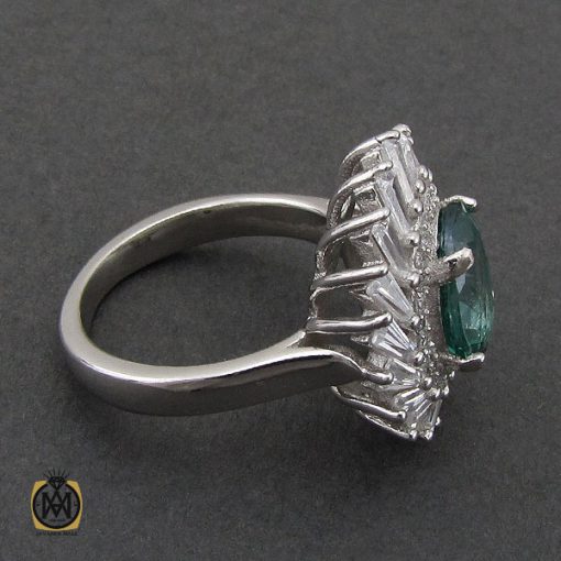 2 انگشتر توپاز سبز طرح سامینا زنانه - کد 2192 - تصویر 2