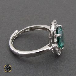 انگشتر توپاز سبز طرح دلارام زنانه - کد 2195 انگشتر توپاز سبز طرح دلارام زنانه - کد 2195