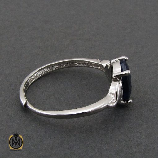 انگشتر یاقوت کبود طرح تبسم زنانه - کد 2198 - تصویر 2