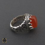 2 انگشتر عقیق یمن مردانه هنر دست استاد صانعی - کد 10407 - تصویر 2