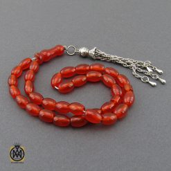 تسبیح 33 دانه عقیق یمن خوش رنگ و فاخر - کد 4301 تسبیح 33 دانه عقیق یمن خوش رنگ و فاخر - کد 4301