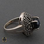 2 انگشتر یاقوت کبود استار و مارکازیت طرح آسمان زنانه - کد 2200 - تصویر 2
