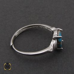 انگشتر فیروزه نیشابوری طرح دیبا زنانه - کد 2208 انگشتر فیروزه نیشابوری طرح دیبا زنانه - کد 2208