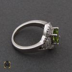 2 انگشتر زبرجد طرح آرام زنانه - کد 2219 - تصویر 2