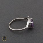 2 انگشتر آمتیست طرح یاسمن زنانه - کد 2235 - تصویر 2