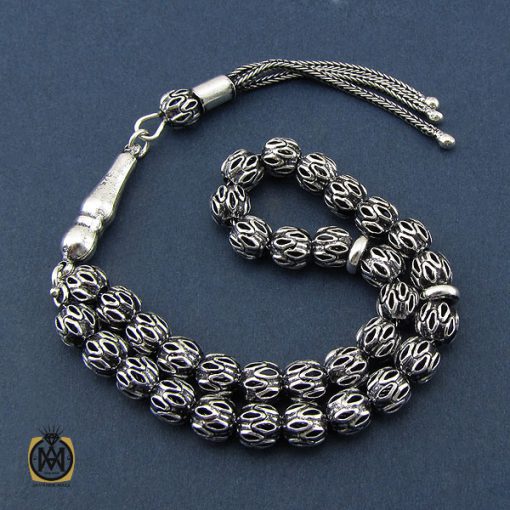 تسبیح 33 دانه نقره عیار 925 - کد 4308 - تصویر 2