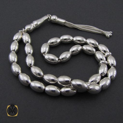 تسبیح 33 دانه نقره هلی ساده - کد 4311 - تصویر 2