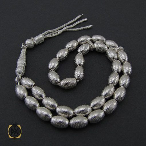 تسبیح 33 دانه نقره هلی ساده - کد 4314 - تصویر 2