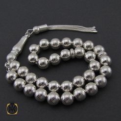 تسبیح نقره 33 دانه گرد ظریف - کد 4315 تسبیح نقره 33 دانه گرد ظریف - کد 4315
