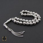 تسبیح 33 دانه نقره گرد ساده - کد 4317 - تصویر 2