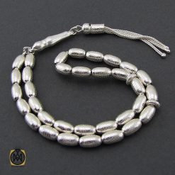 تسبیح 33 دانه نقره هلی طرح نقره ای - کد 4319 تسبیح 33 دانه نقره هلی طرح نقره ای - کد 4319