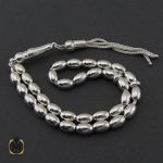 2 تسبیح 33 دانه نقره هلی ساده - کد 4321 - تصویر 2