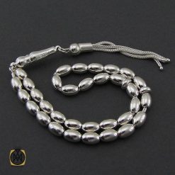 تسبیح 33 دانه نقره هلی ساده - کد 4321 تسبیح 33 دانه نقره هلی ساده - کد 4321