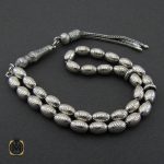 تسبیح 33 دانه نقره هلی طرح نقره ای - کد 4322 - تصویر 2
