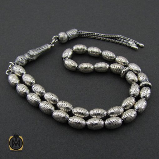 تسبیح 33 دانه نقره هلی طرح نقره ای - کد 4322 - تصویر 2