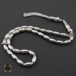 تسبیح 33 دانه نقره هلی ساده - کد 4324 - تصویر 2