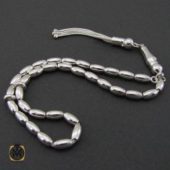 تسبیح 33 دانه نقره هلی ساده - کد 4324 تسبیح 33 دانه نقره هلی ساده - کد 4324