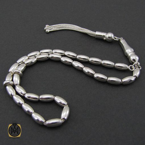 تسبیح 33 دانه نقره هلی ساده - کد 4324 - تصویر 2