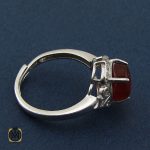 2 انگشتر عقیق یمن طرح تینا زنانه - کد 2249 - تصویر 2