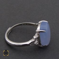 انگشتر عقیق کبود یمن طرح سما زنانه - کد 2258 انگشتر عقیق کبود یمن طرح سما زنانه - کد 2258