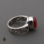2 انگشتر عقیق یمن با حکاکی و من یتق الله مردانه - کد 10485 - تصویر 2