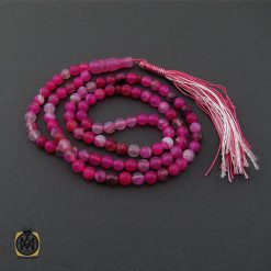 تسبیح 101 دانه عقیق صورتی متوسط - کد 4222 تسبیح 101 دانه عقیق صورتی متوسط - کد 4222