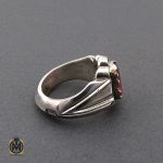 انگشتر یاقوت سرخ مردانه دست ساز - کد 10413 - تصویر 2