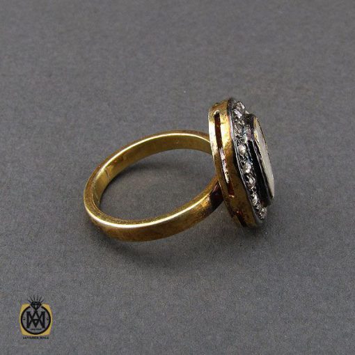 2 انگشتر الماس اصل طرح آترین زنانه - کد 2180 - تصویر 2
