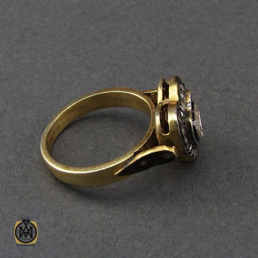 انگشتر الماس اصل طرح دلناز زنانه - کد 2185 - تصویر 2