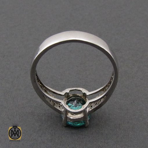 انگشتر توپاز سبز طرح آرامش زنانه - کد 2162 - تصویر 3